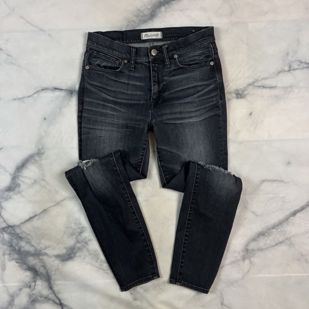 Madewell High Riser Skinny Jeans Size 29 Waist Distressed Kincaid Wash E1565 - Picture 4 of 8